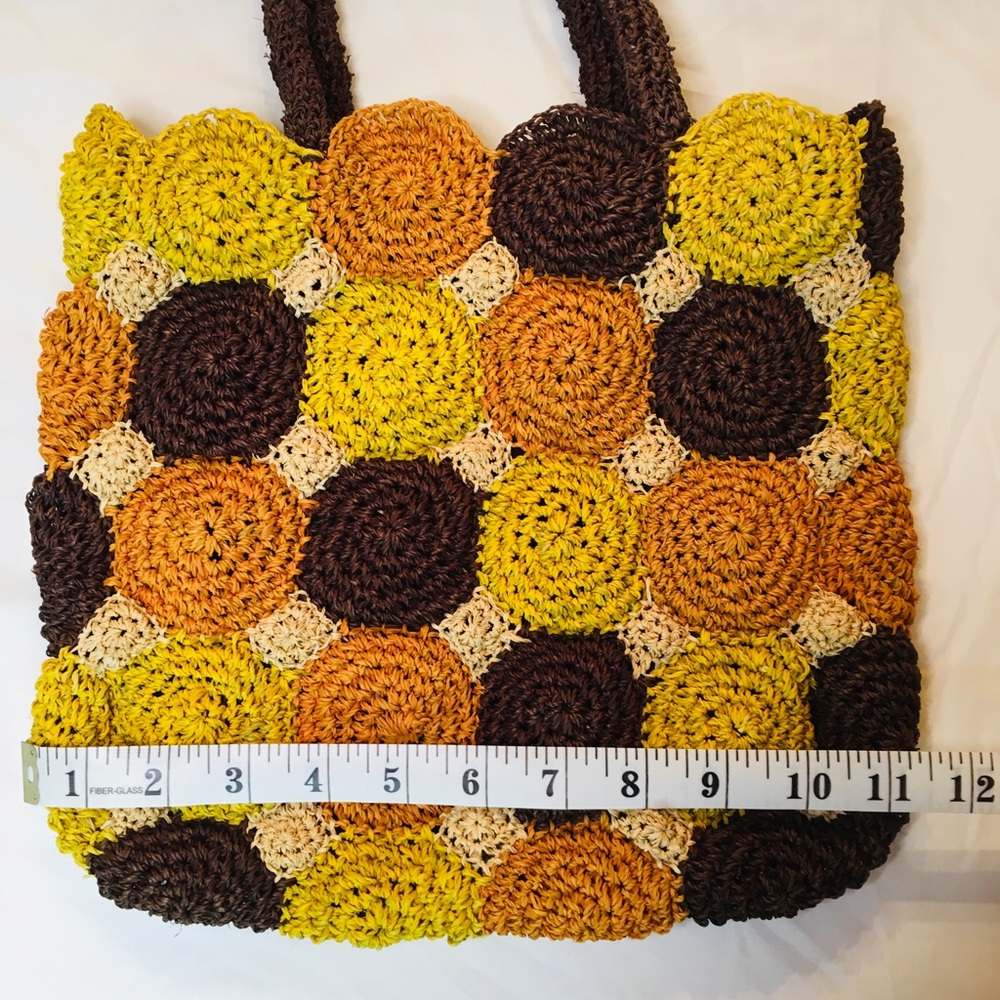 Hand Crocheted Raffia Bag - Picture 9 of 11